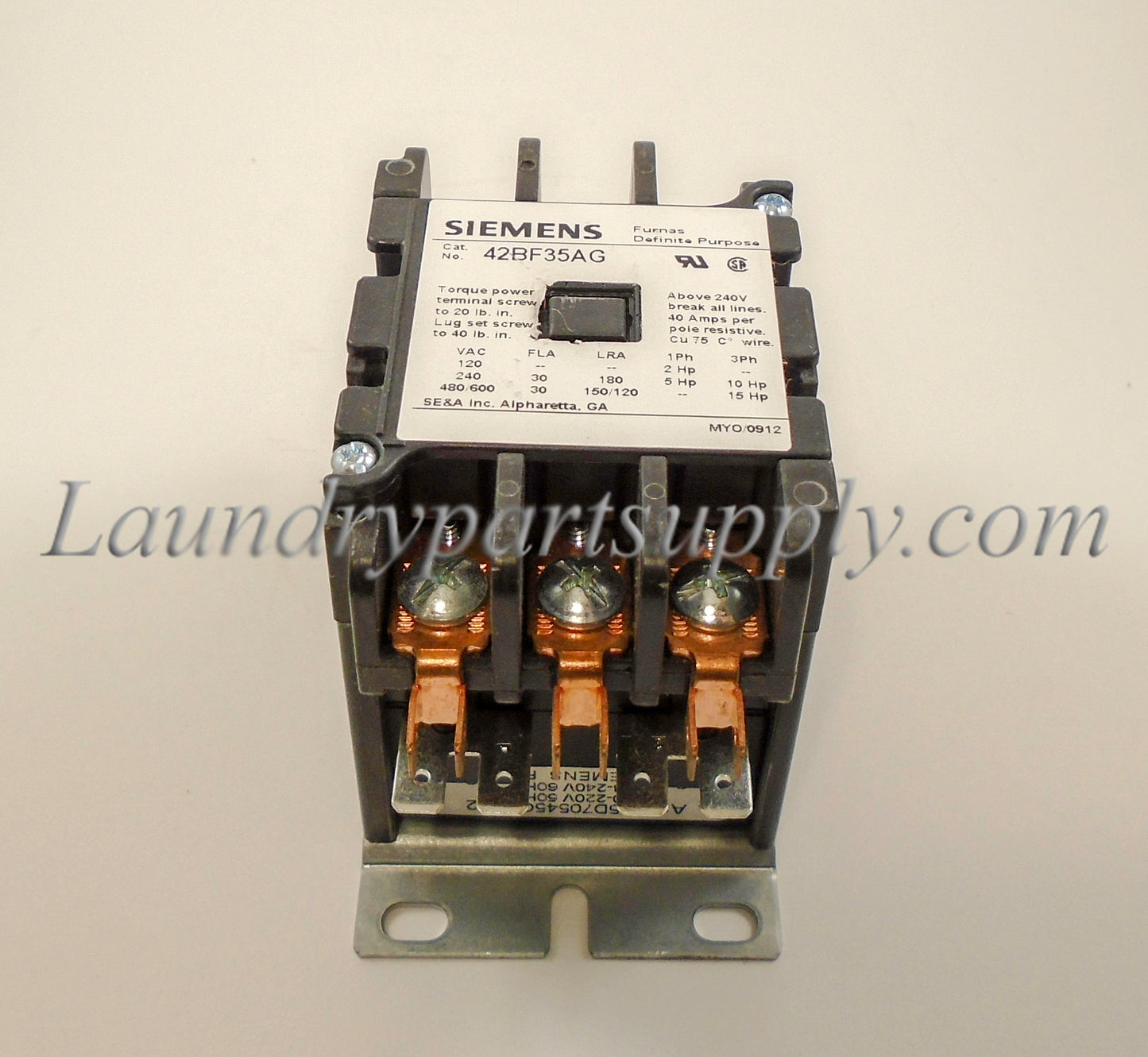 HEATER CONTACTOR, 208/240v 37.5 A.